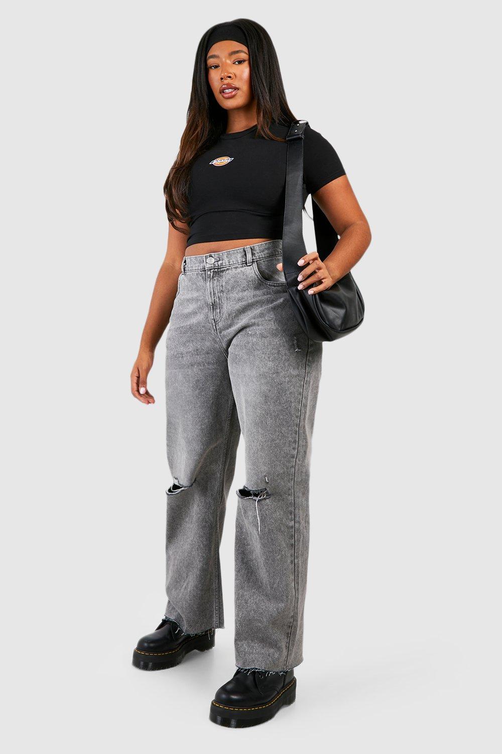 Boohoo straight leg on sale jeans